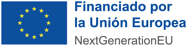 Logotipo de la Unión Europea que indica financiación a través del programa NextGenerationEU, diseñado para apoyar la recuperación económica y la sostenibilidad en Europa.
